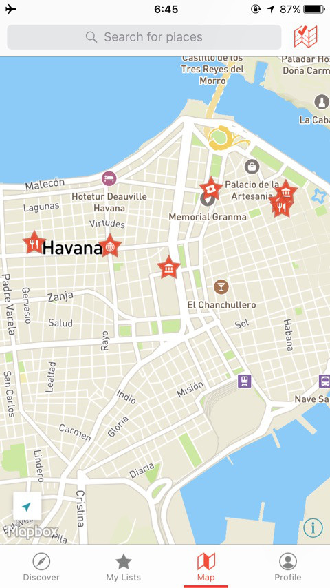 キューバのアプリ、CityMaps2Go
