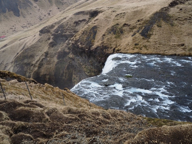 アイスランドのスコウガフォスの滝