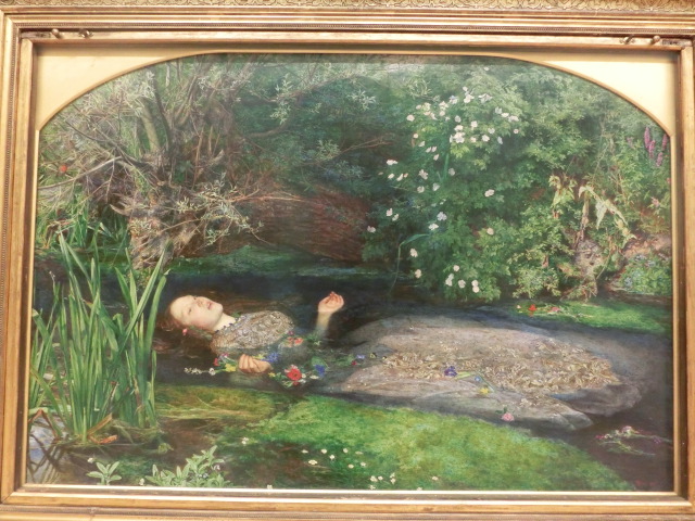 ロンドンのテート・ブリテン(Tate Britain)のジョン・エヴァレット・ミレーの「オフィーリア(Ophelia)」