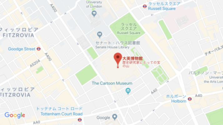 大英博物館の地図・アクセス