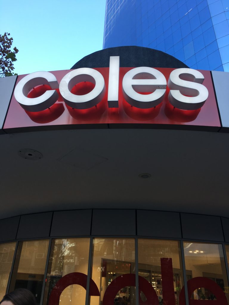 シドニーのスーパー、coles