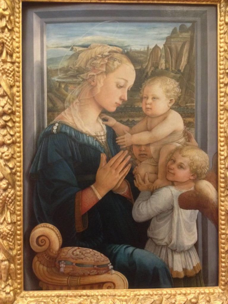 ウフィツィ美術館の「聖母子と二人の天使」