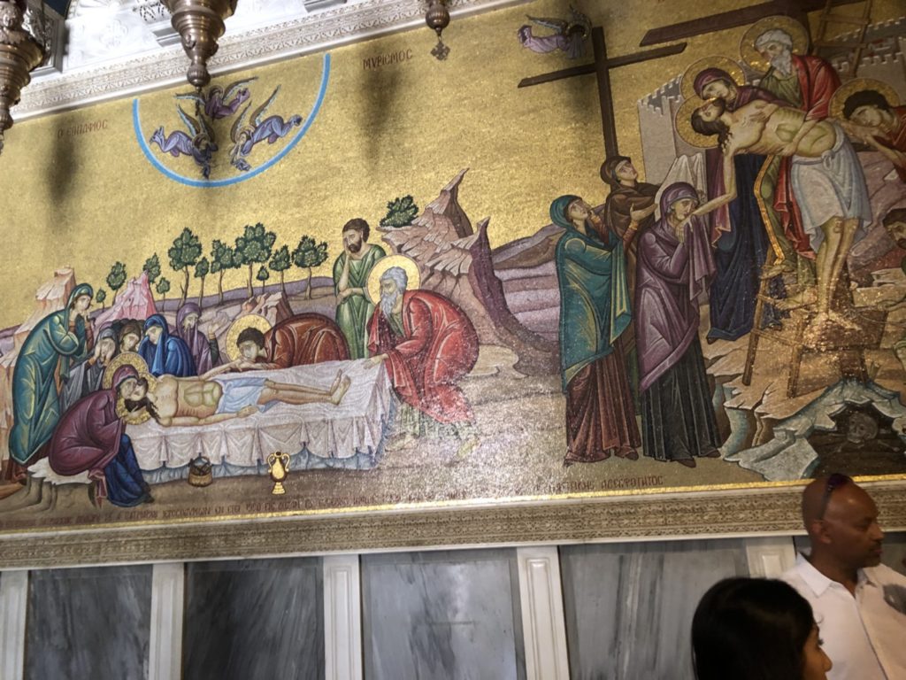 エルサレムの聖墳墓教会内のイエスの壁画