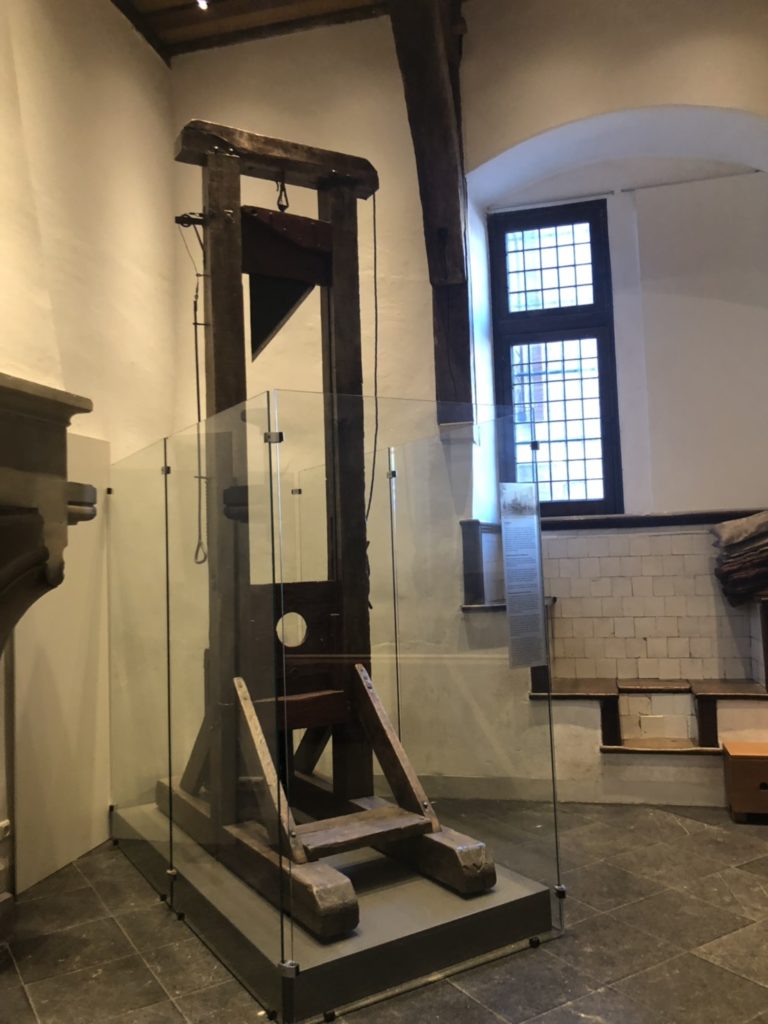 デン・ハーグの監獄博物館(Museum de Gevangenpoort)に展示されているギロチンの器具