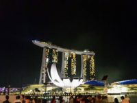 シンガポールのマリーナベイサンズの夜景