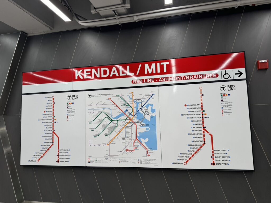 MBTA Kendall駅の路線図